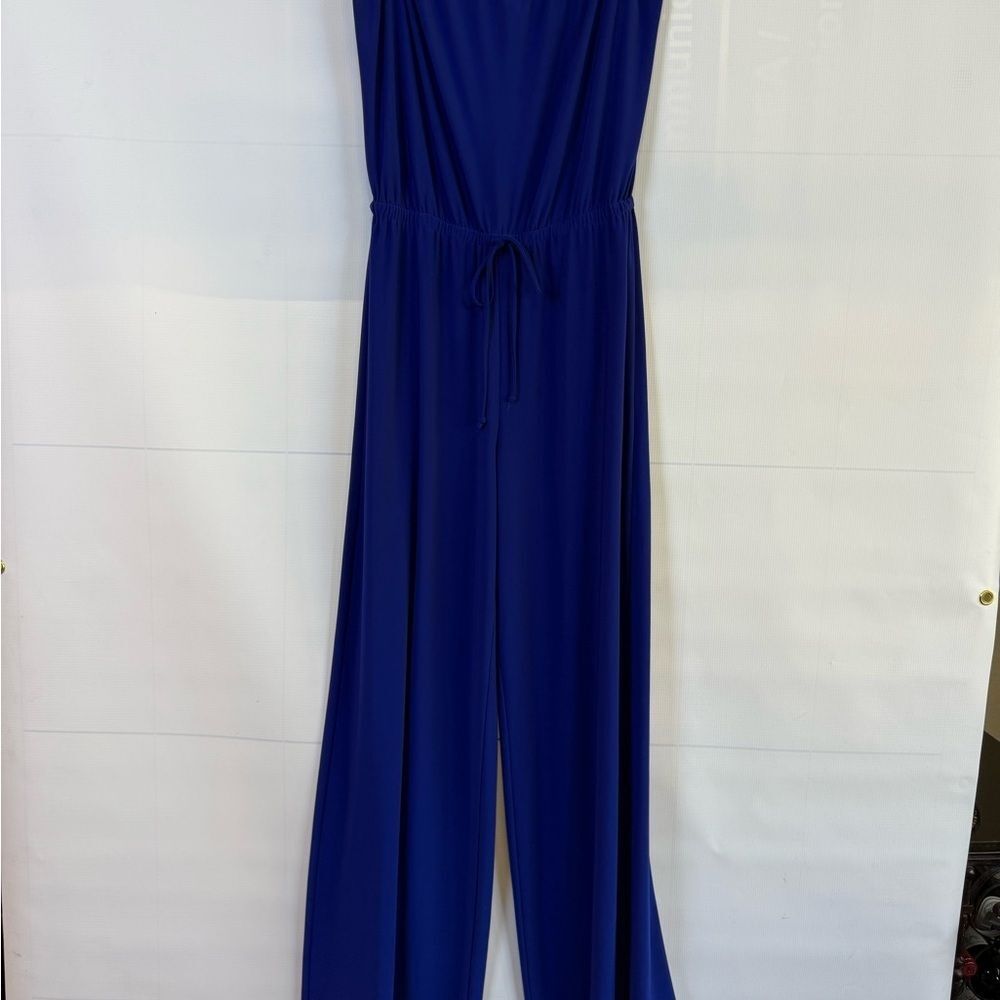 Jessica Howard royal blue strapless jumpsuit, Small